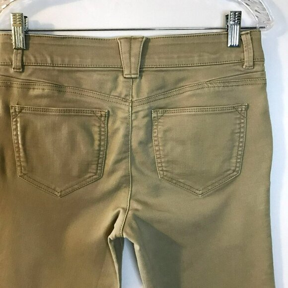 Bass Cropped Pants 5-Pocket Stretch Waist Cotton Blend Khaki Tan Women's Size 6 - Picture 7 of 16